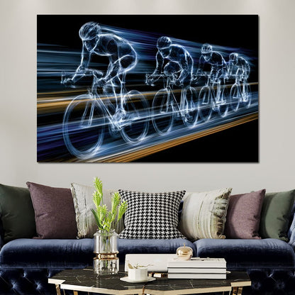 Velocity of the Wireframe Peloton Canvas Wall Art