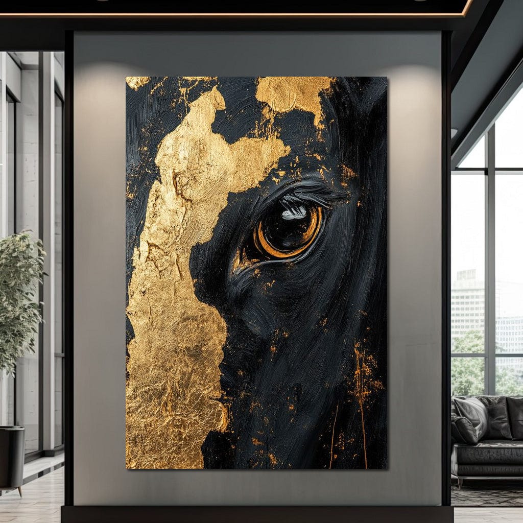 Gilded Bovine Canvas Wall Art