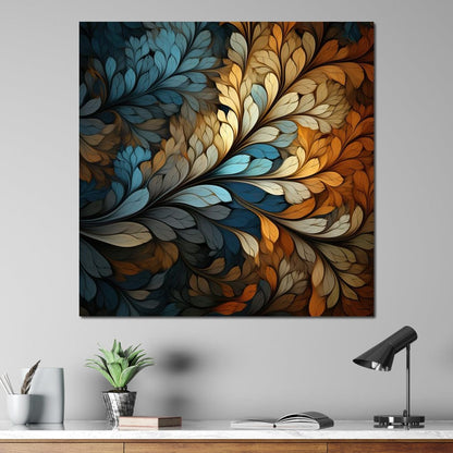 Mosaic Leaf Dreamscape Canvas Wall Art