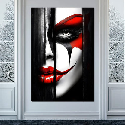 Monochrome Joker Reverie Canvas Wall Art
