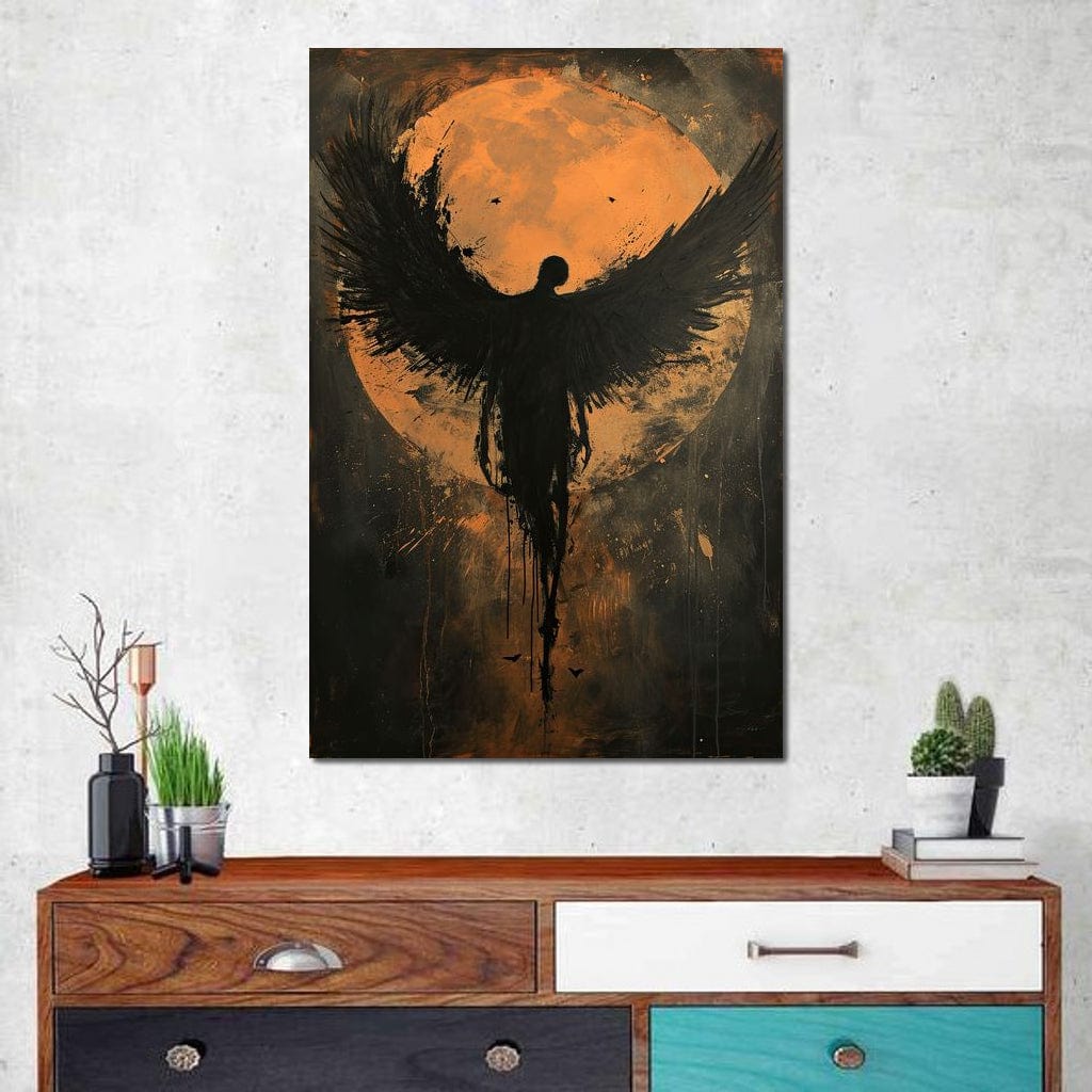 Eclipse of the Fallen Seraph Canvas Wall Art