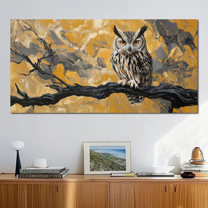Majestic Owl Essence of Autumn Canvas Wall Art