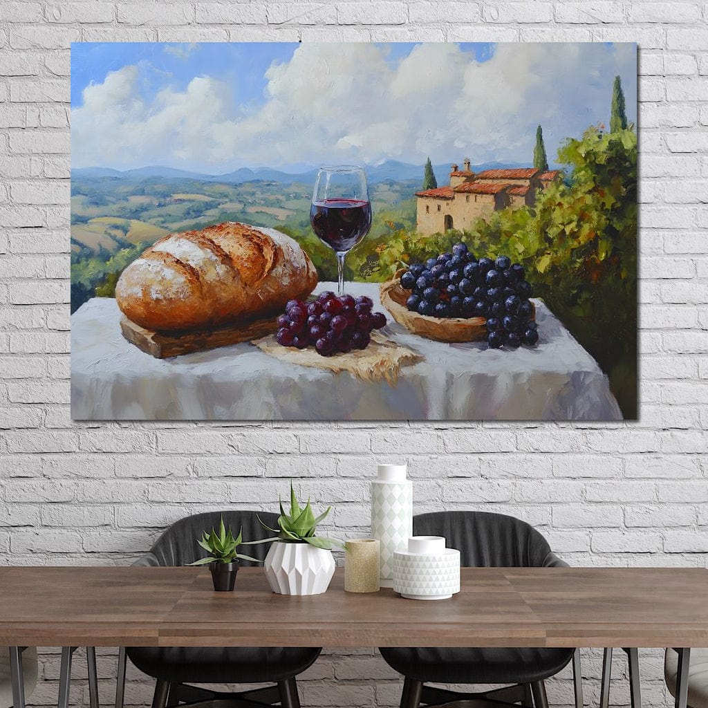 Tuscan Vineyard Bounty Canvas Wall Art