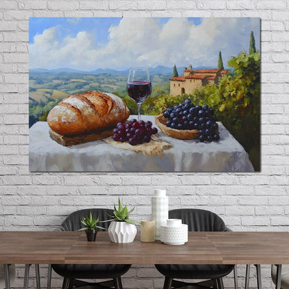 Tuscan Vineyard Bounty Canvas Wall Art