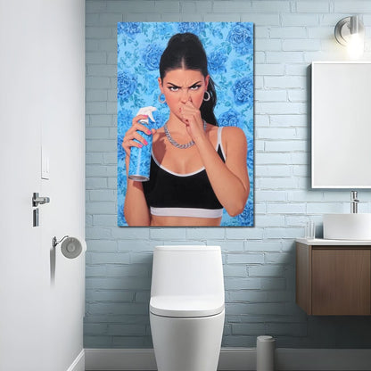 Bathroom Spray Attitude Canvas Wall Art
