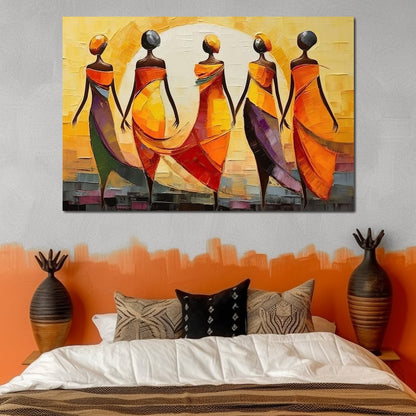African Sunset Canvas Wall Art