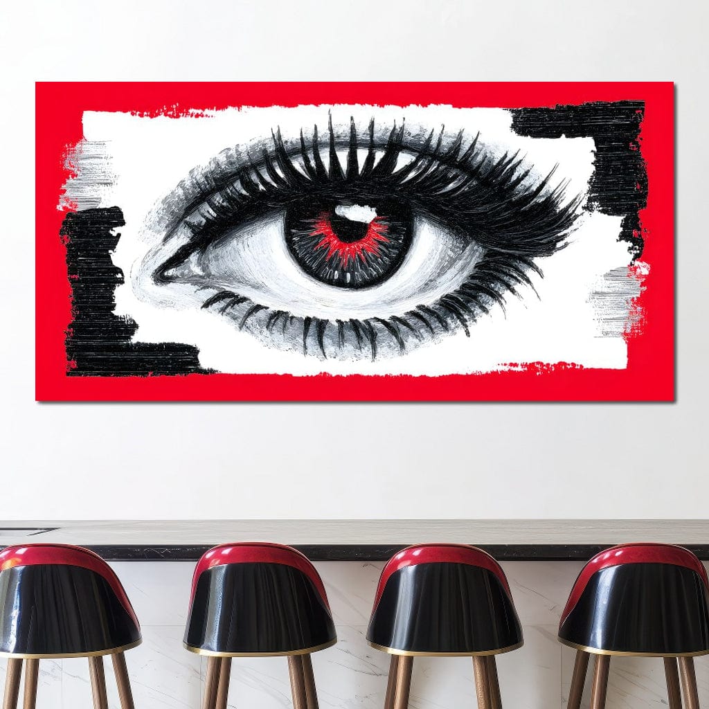 Fiery Sentinel Eye Awakens Canvas Wall Art
