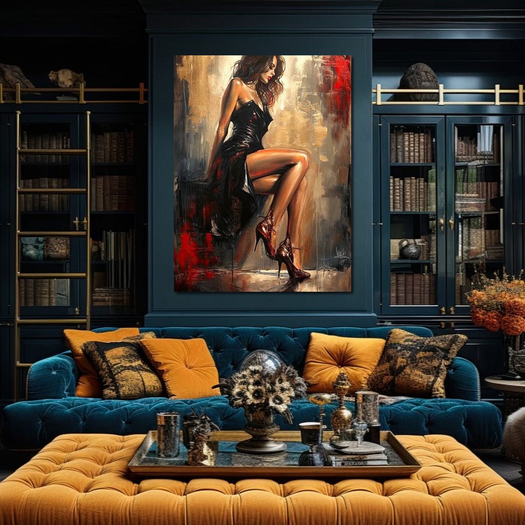 Alluring Legs Sleek Noir Elegance Canvas Wall Art