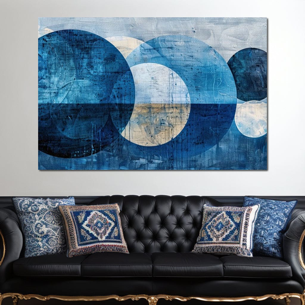 Sapphire Moons Aligned Canvas Wall Art