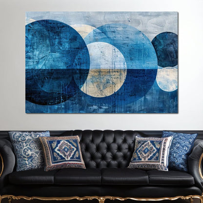 Sapphire Moons Aligned Canvas Wall Art