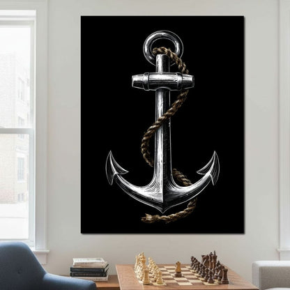 Heavy Iron Anchor Canvas Wall Art