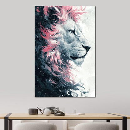 Majestic Pink Mane Monarch Canvas Wall Art