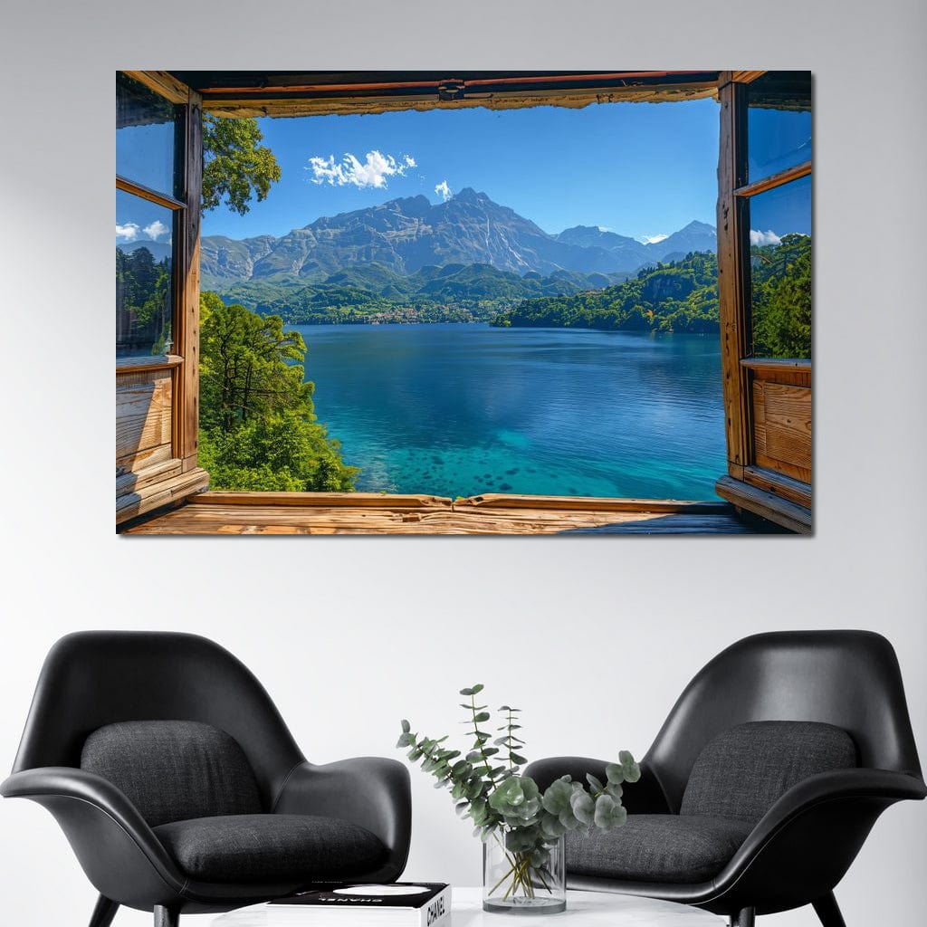 Lakeside Serenity Vista Canvas Wall Art