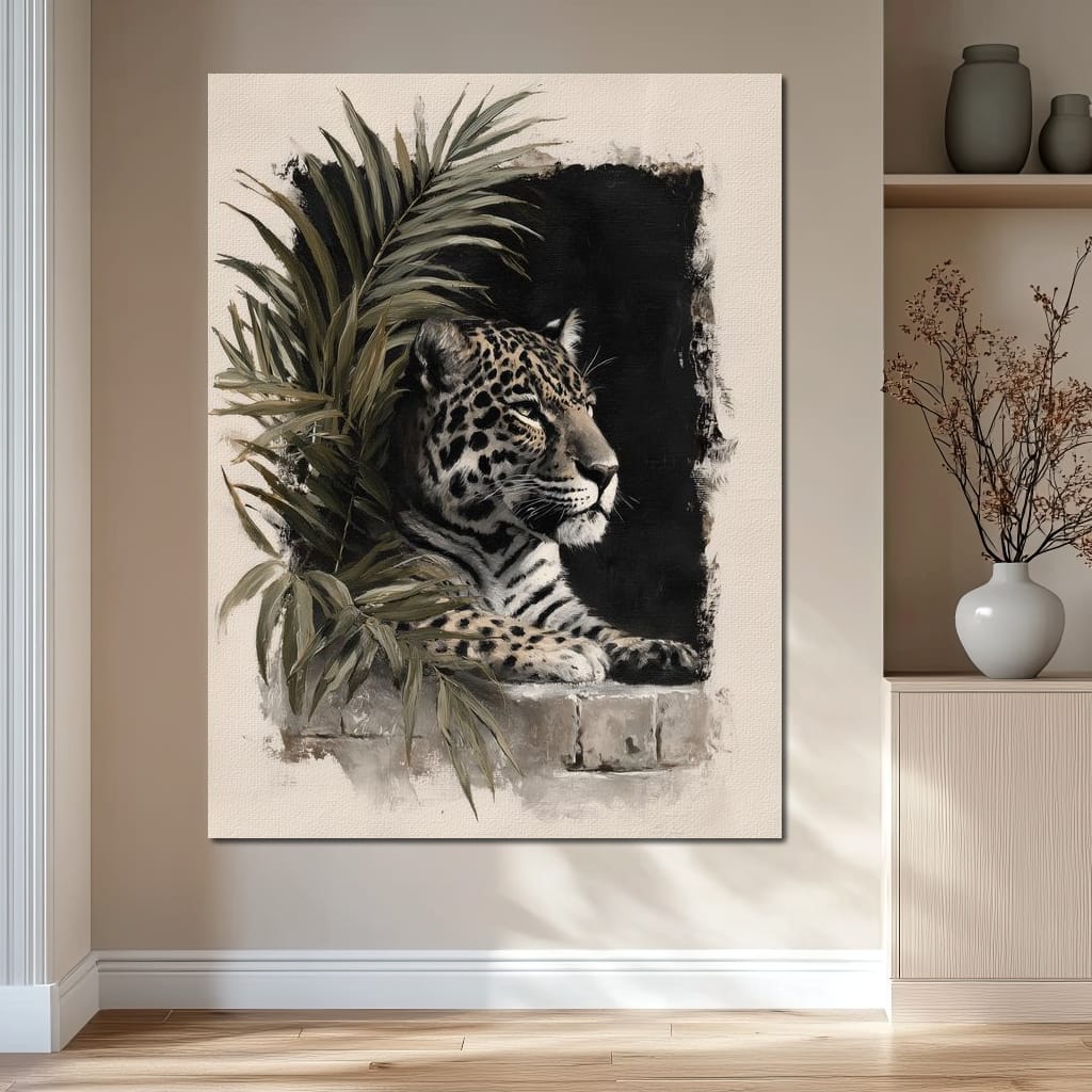 Silent Watcher at Stone Edge Canvas Wall Art
