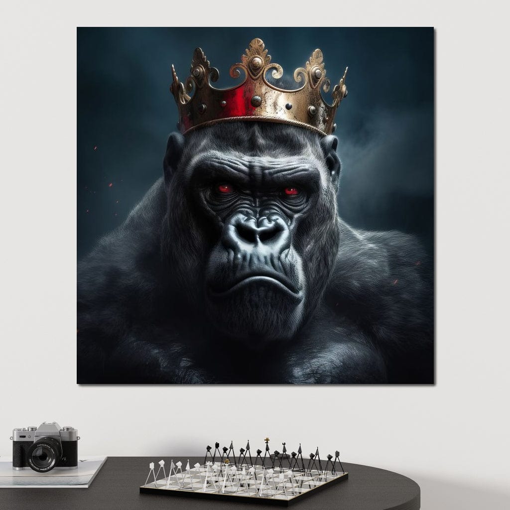 Gorilla Crown Canvas Wall Art