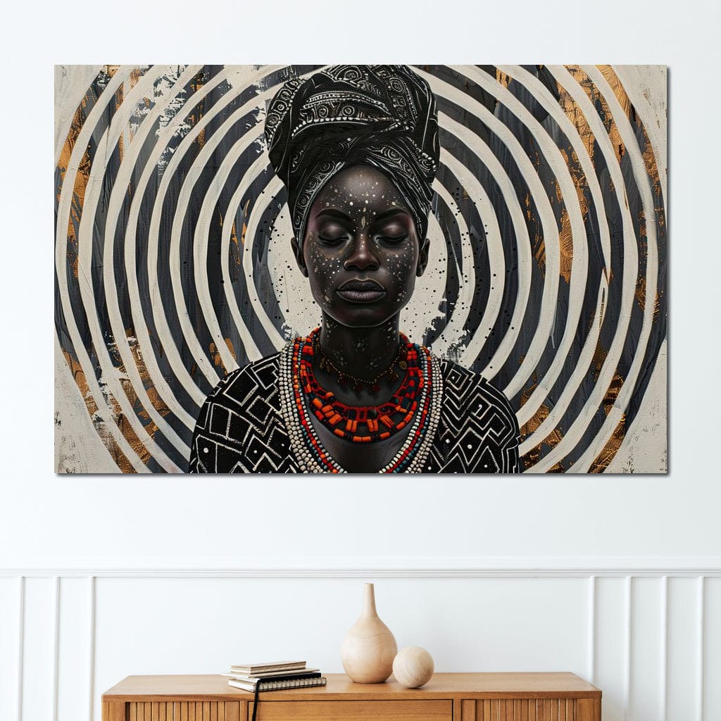 Spirals of Serenity Queen Canvas Wall Art
