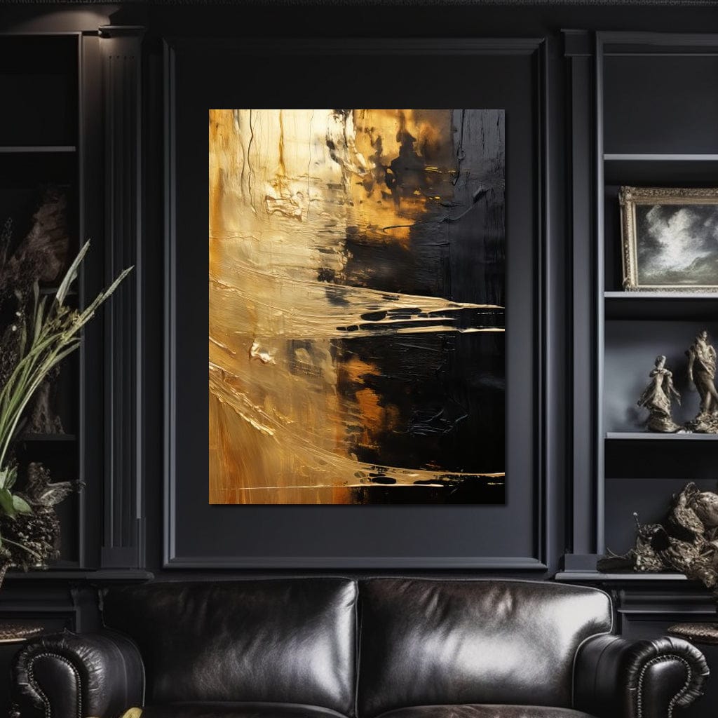 Tranquil Gold Glow Canvas Wall Art