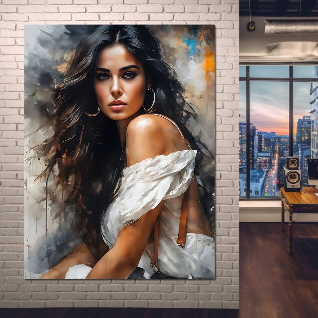 Female Portrait 169 Canvas Wall Art
