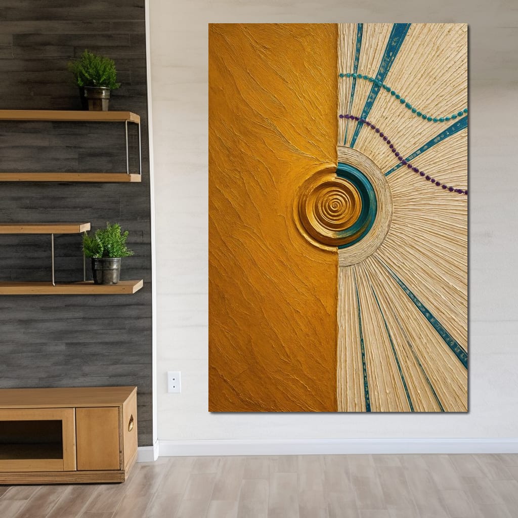 Meditative Sunform Canvas Wall Art