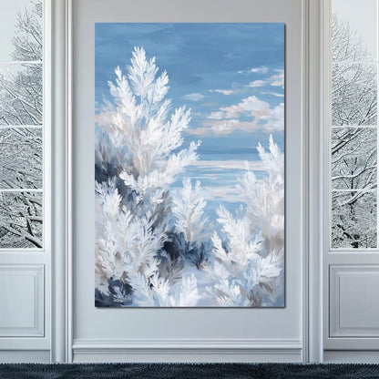 Frosted Seaside Botanicals Canvas Wall Art
