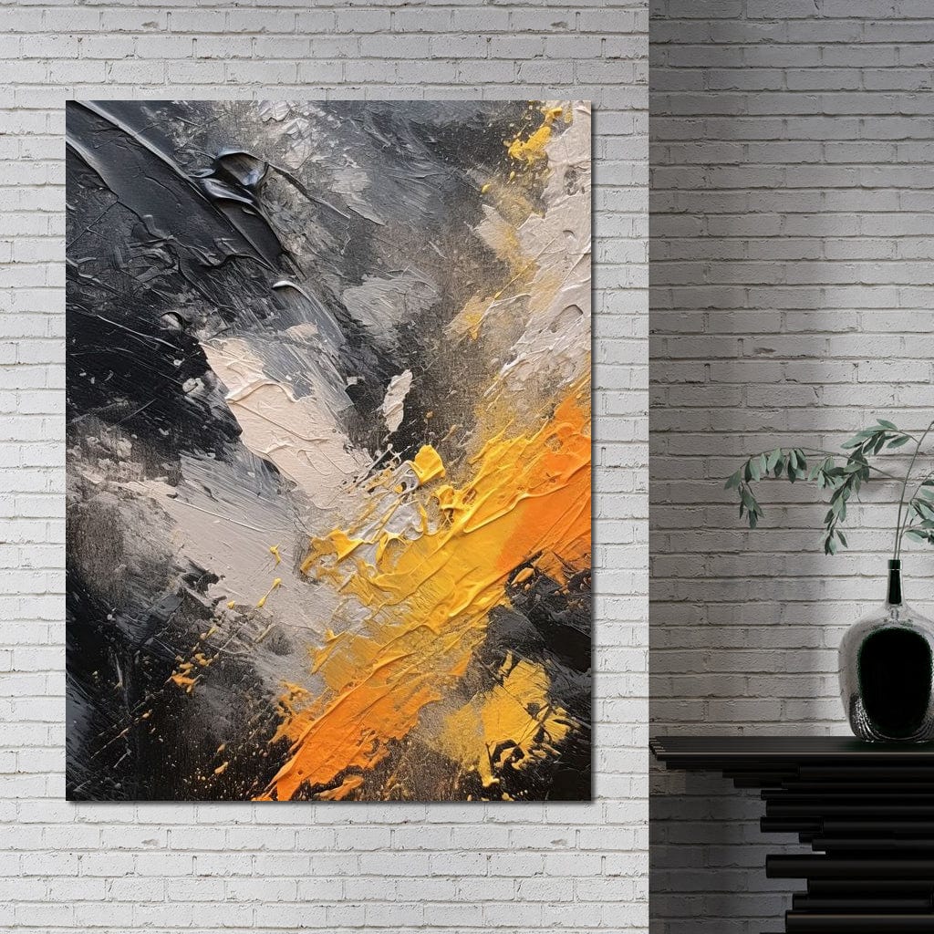 Abstract Onyx Radiance Canvas Wall Art