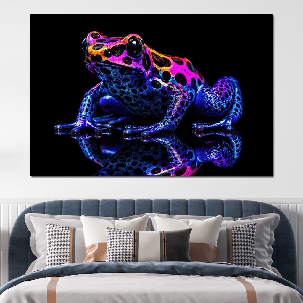 Electric Dart Frog Canvas Wall Art