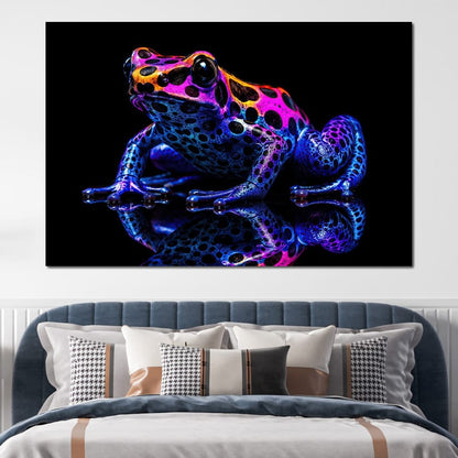Electric Dart Frog Canvas Wall Art