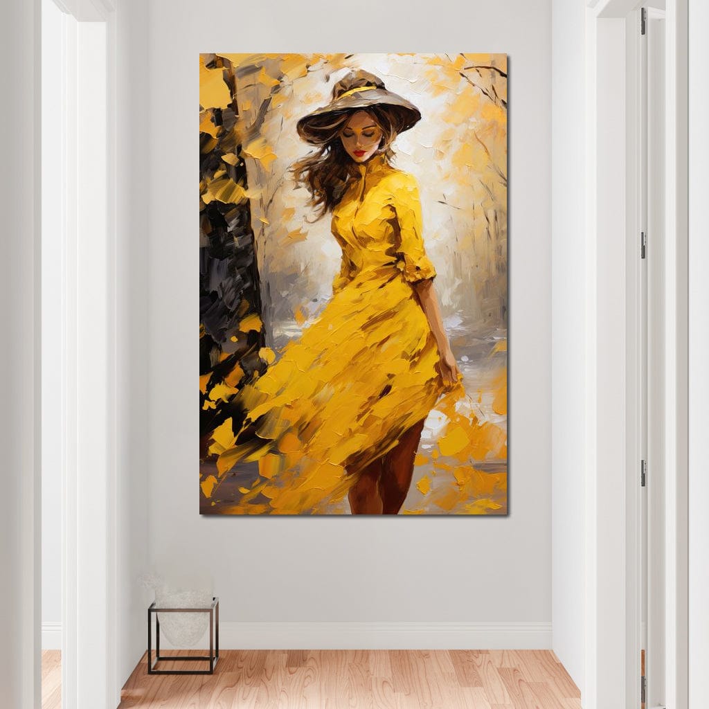 Elegance in Shades of Gold Canvas Wall Art