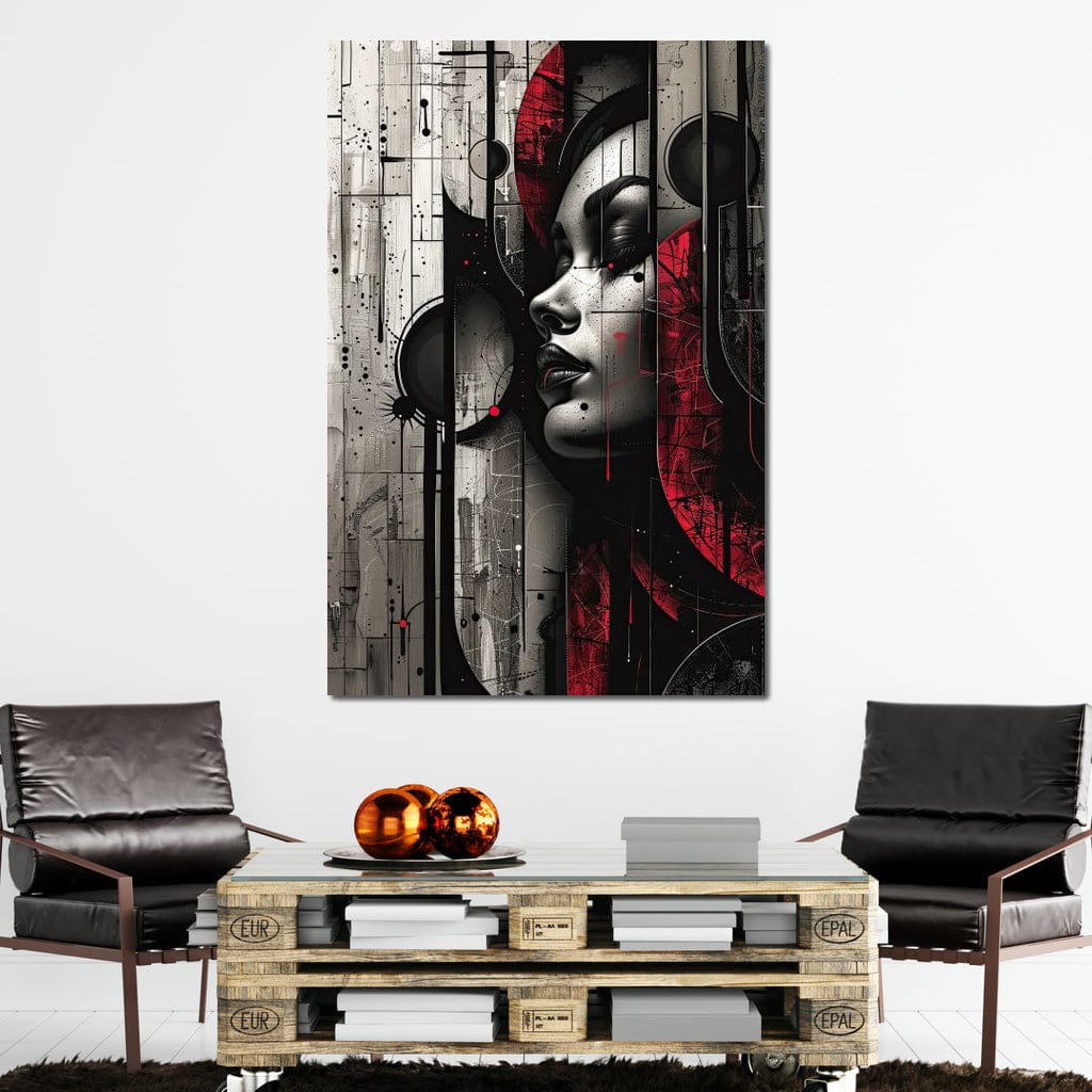 Shadowed Elegance Unveiled Canvas Wall Art