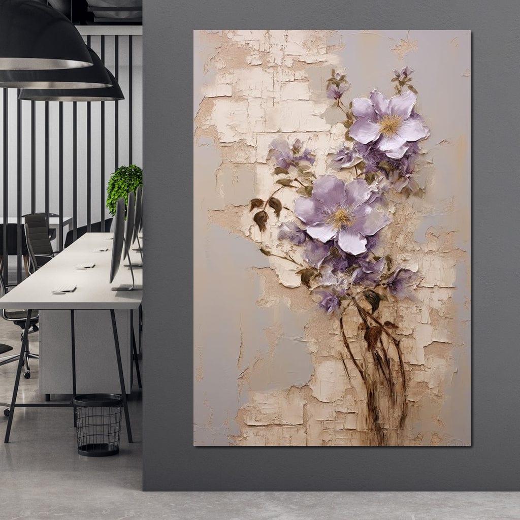 Blossoms Amidst Ruins Canvas Wall Art