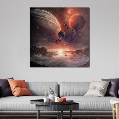 Surreal Space Canvas Wall Art