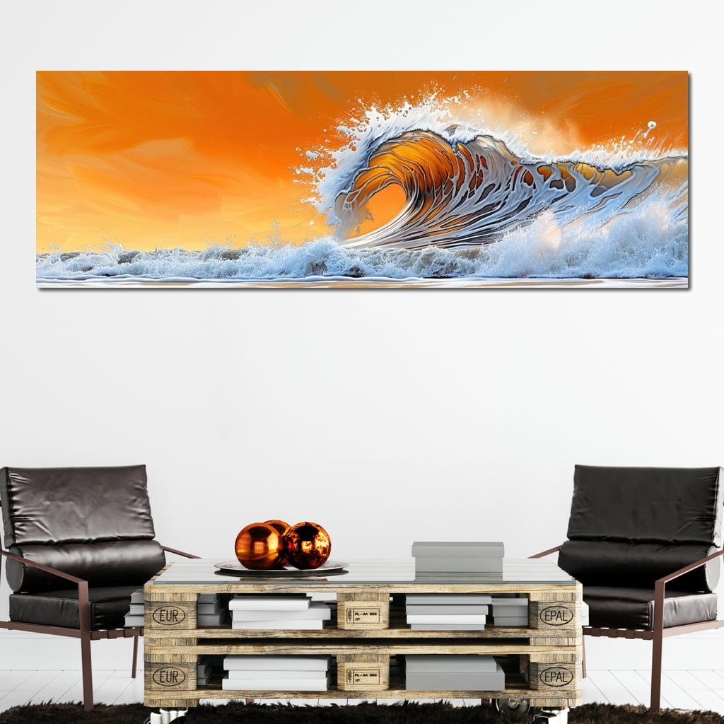 Amber Tide Canvas Wall Art