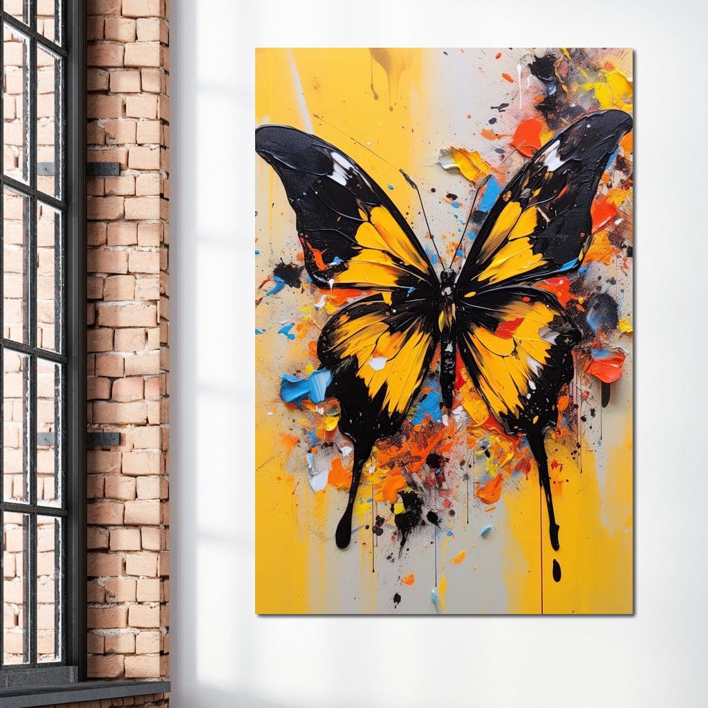 Whimsy of Fluttering Colors Canvas Wall Art