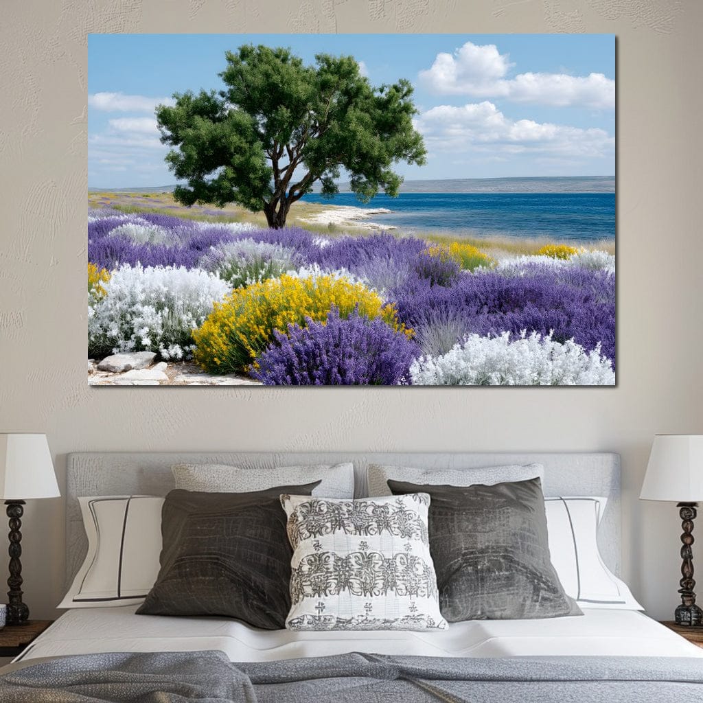 Coastal Meadow Lavender Tree Canvas Wall Art