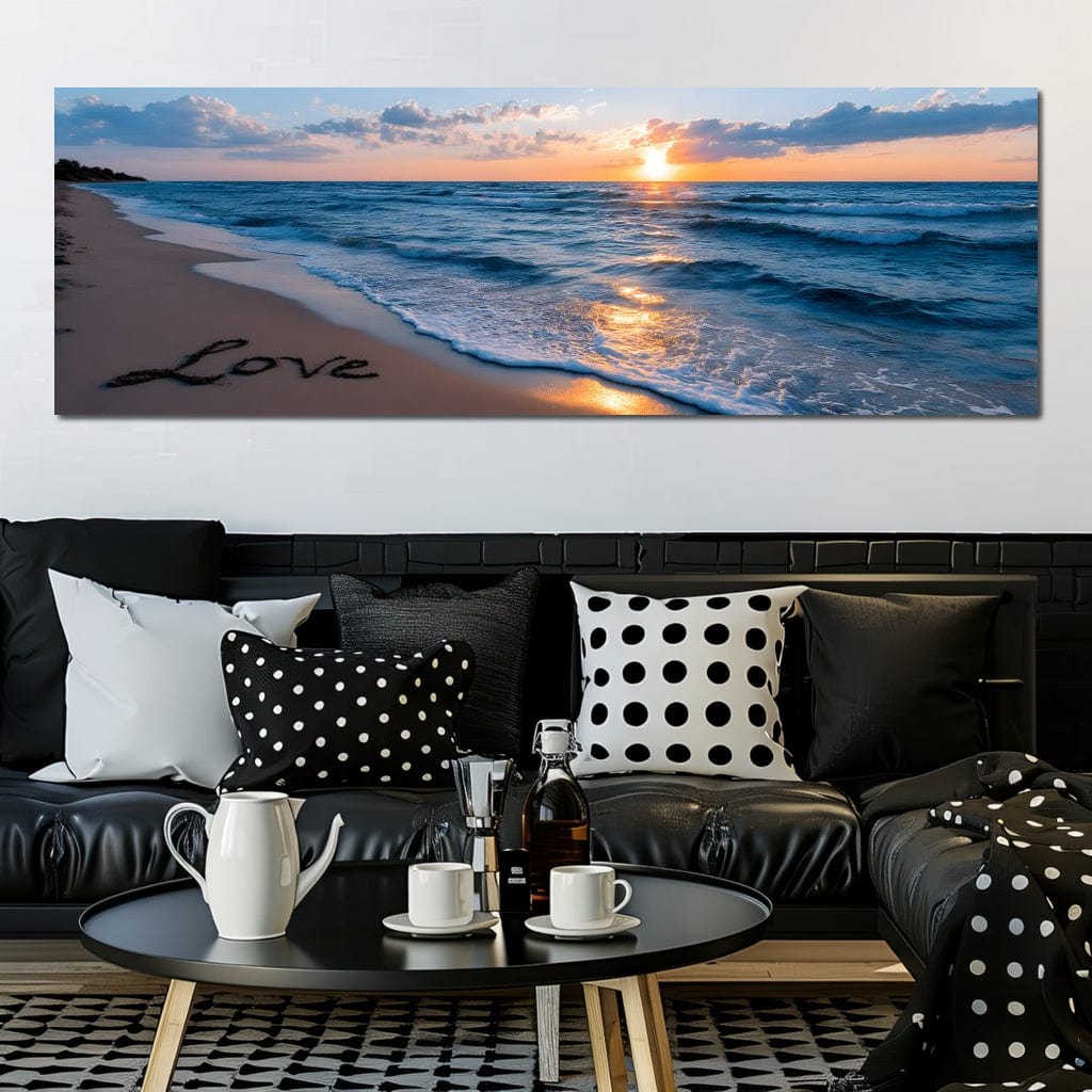 Sunset Shores Eternal Affection Canvas Wall Art