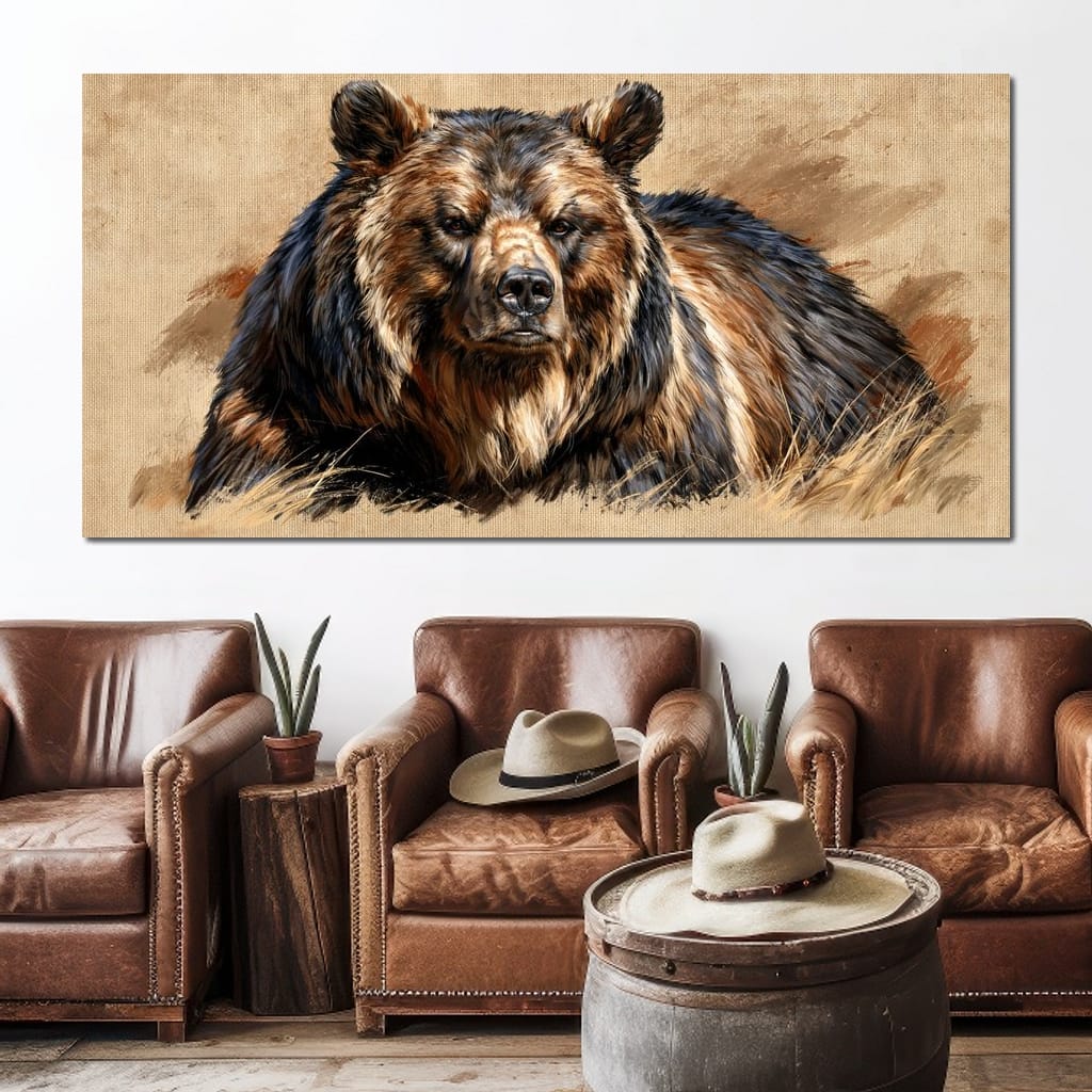 Guardian of the Wild Highlands Canvas Wall Art