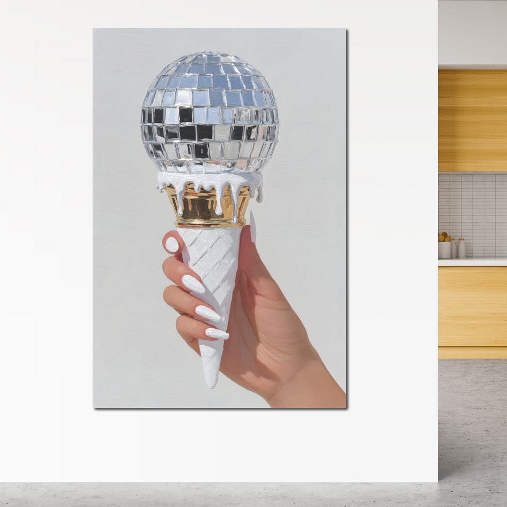Melting Disco Cone Pop Canvas Wall Art