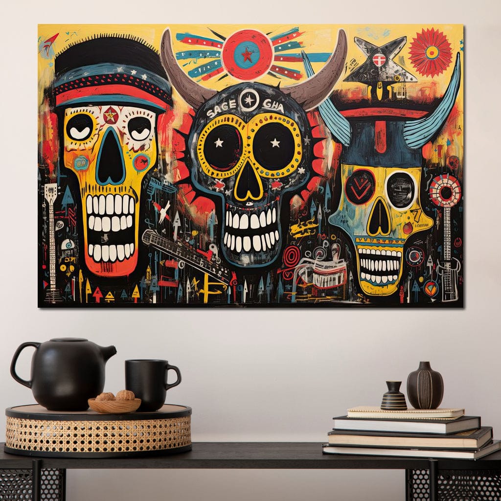 Vibrant Tribal Spirit Montage Canvas Wall Art