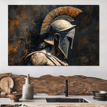 Athenian Warrior Canvas Wall Art
