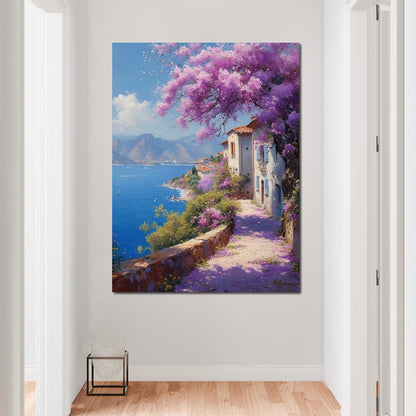 Coastal Bloom Promenade Canvas Wall Art