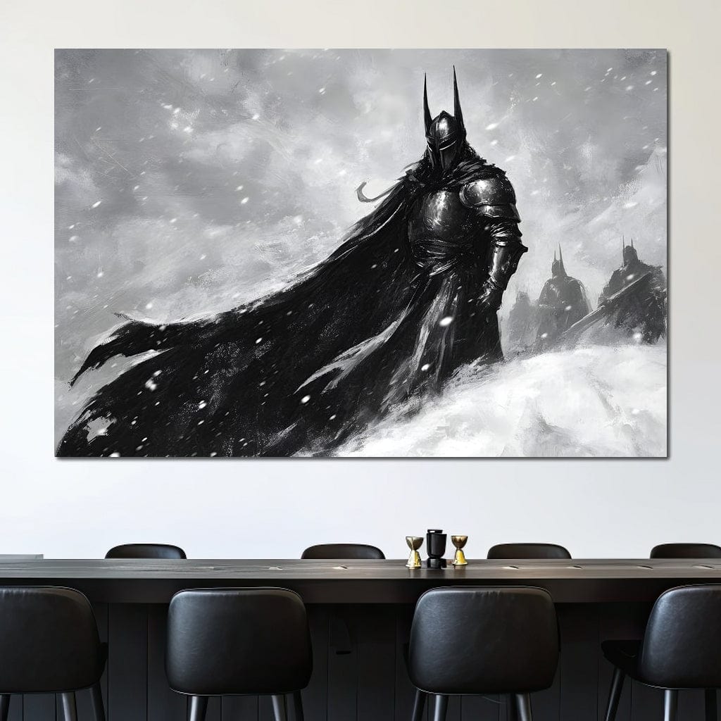Knight of Winter Shadows Canvas Wall Art