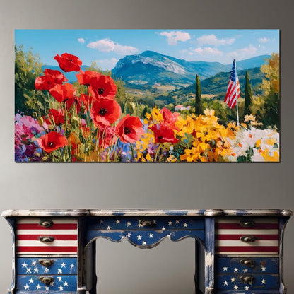 Majestic Valley Blooms Vista Canvas Wall Art