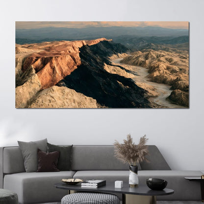 Forgotten Ridges Of Time Canvas Wall Art