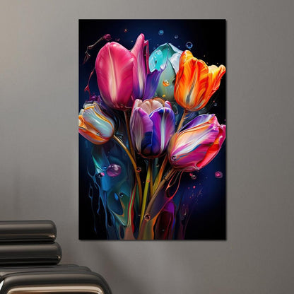 Luminous Tulip Dreamscape Canvas Wall Art
