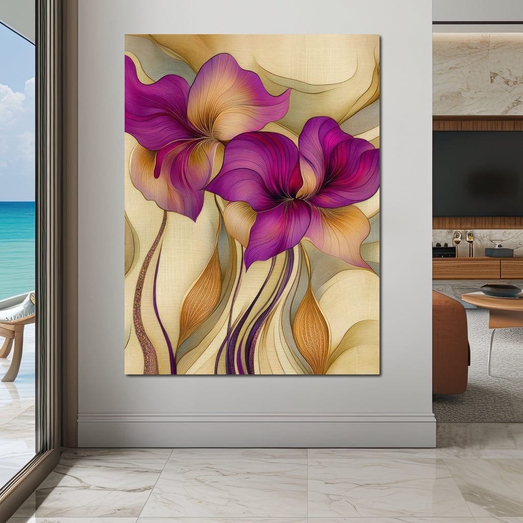 Velvet Blooms Canvas Wall Art