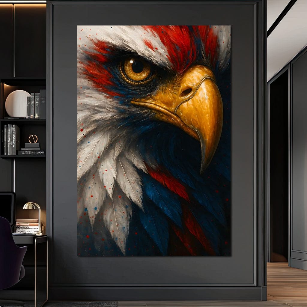 Majestic Gaze of Freedom Canvas Wall Art