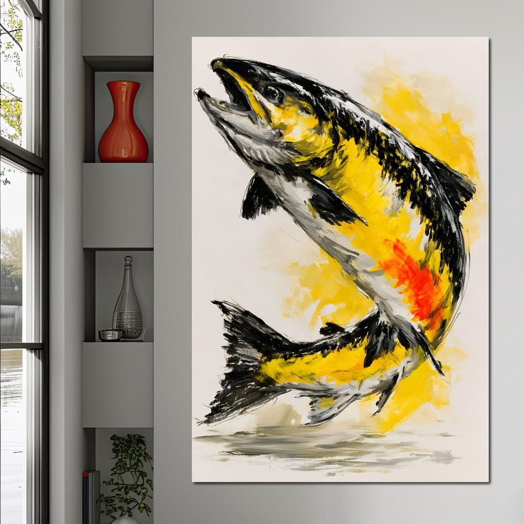 Golden Leap Towards The Morning Sun Canvas Wall Art