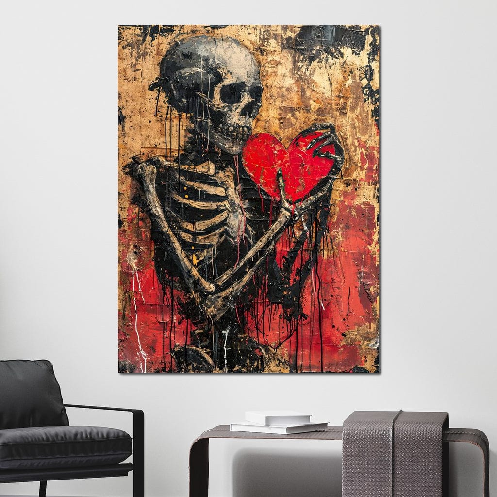 Romantic Skeleton 9 Canvas Wall Art