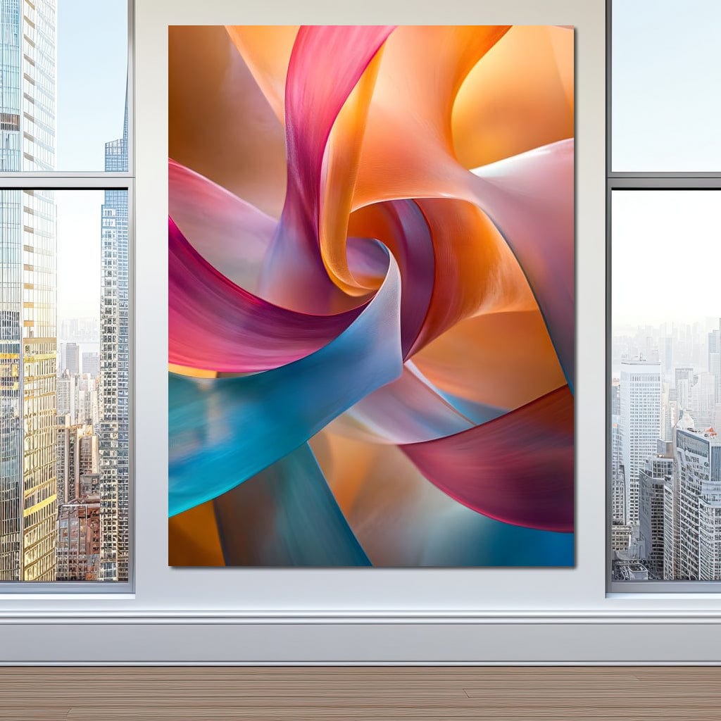 Vibrant Curves of Elegance Canvas Wall Art