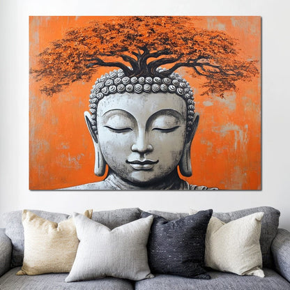 Buddha Tranquility Tree Spirit Canvas Wall Art